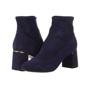 COLE HAAN Women's Laree Stretch Ankle-high Bootie - Navy Blue Leather